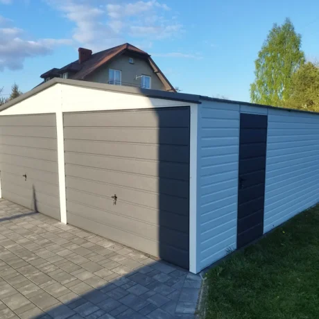 Garáž Premium Line - Bílá-Grafit 6x6